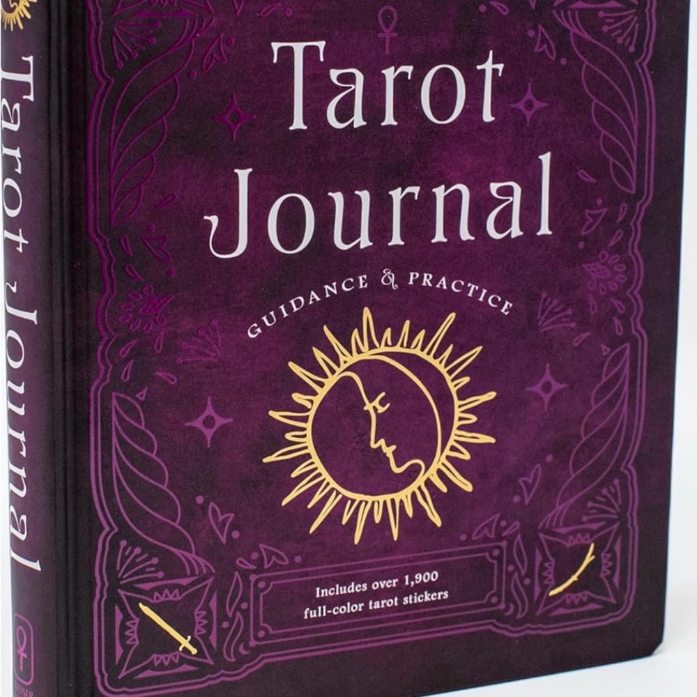 Purple Tarot Journal with Gold Sun Design